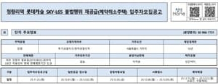 10억 '로또 줍줍' 터졌다! 청량리 롯데캐슬 SKY-L65, 3가구...12월 1일 청약