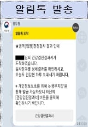 병역판정검사 건강검진결과서,  검사 당일 스마트폰으로 바로 확인